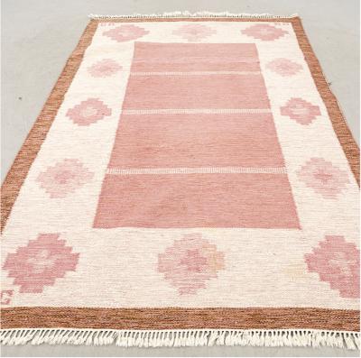 Large flat weave rug by Gitte Grensj Carlsson 