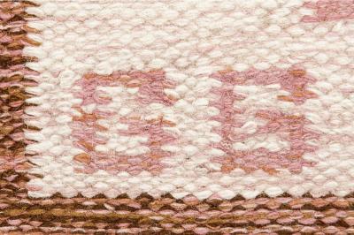 Large flat weave rug by Gitte Grensj Carlsson 