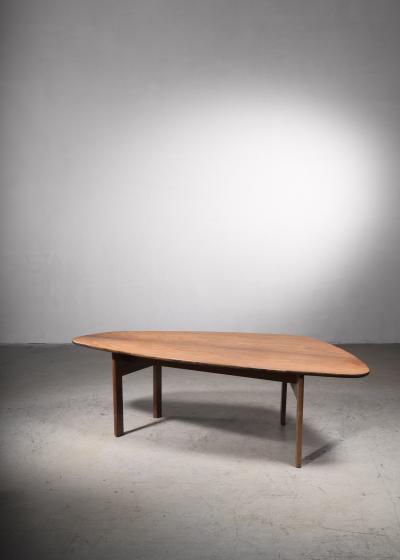 Large free form Danish coffee table 1960s