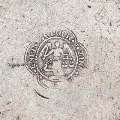 Large group of antique German pewter mugs tankards and ewers