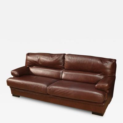 Large leather Italian sofa