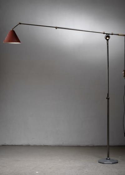 Large metal floor lamp
