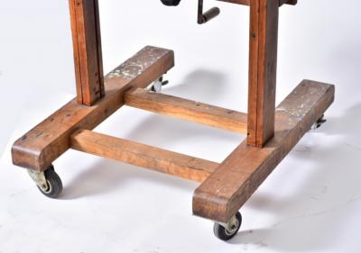 Large oak painters easel Paris France circa 1950