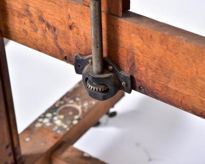 Large oak painters easel Paris France circa 1950