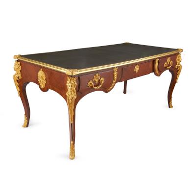 Large ormolu mounted antique French bureau plat