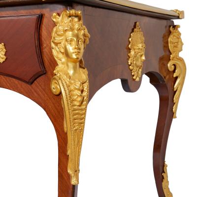 Large ormolu mounted antique French bureau plat