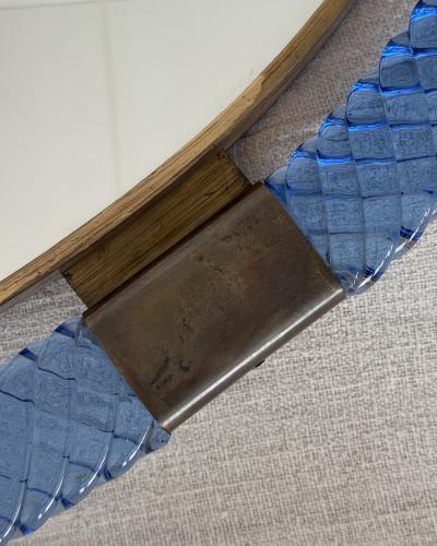 Large oval mirror Italy 1940s