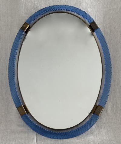 Large oval mirror Italy 1940s
