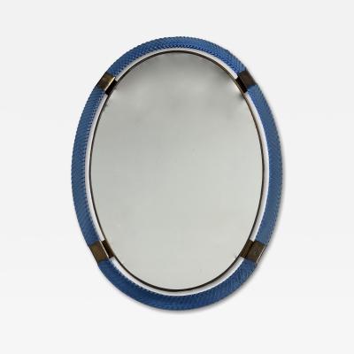 Large oval mirror Italy 1940s