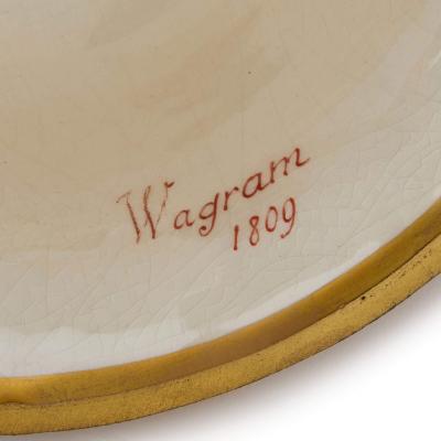 Large pair of S vres style porcelain Napoleonic vases with ormolu mounts