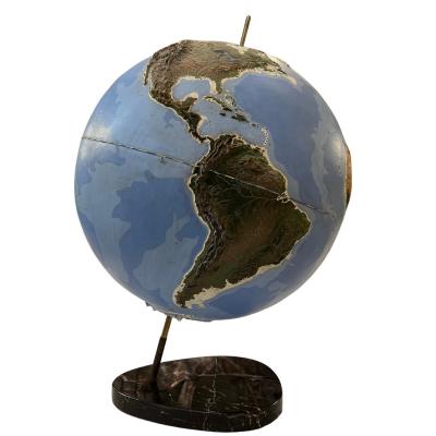 Large papier m ch terrestrial globe France circa 1950