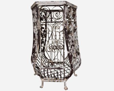 Large planter or sellette in wrought iron France 1880 1900