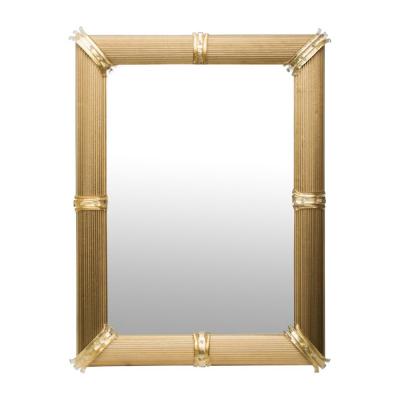 Large rectangular Gold Venetian Rigatello Mirror