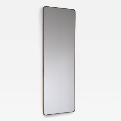 Large rectangular brass wall mirror