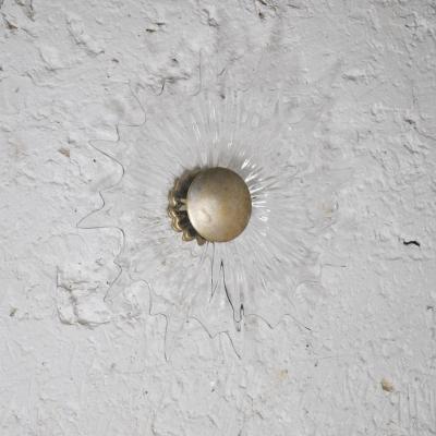 Large sconce in worked glass 1950s