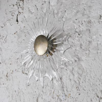 Large sconce in worked glass 1950s