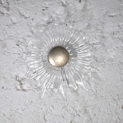 Large sconce in worked glass 1950s