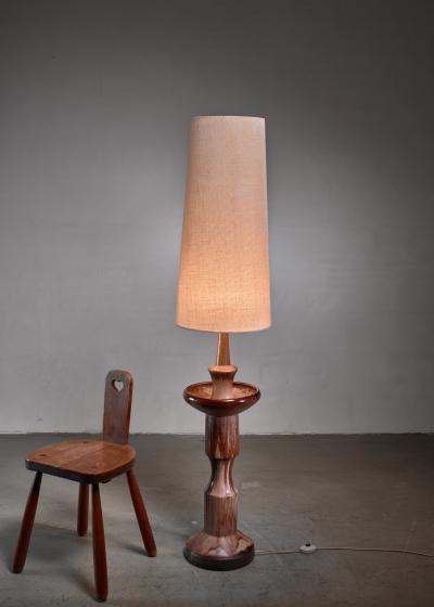 Large sculptural ceramic floor lamp