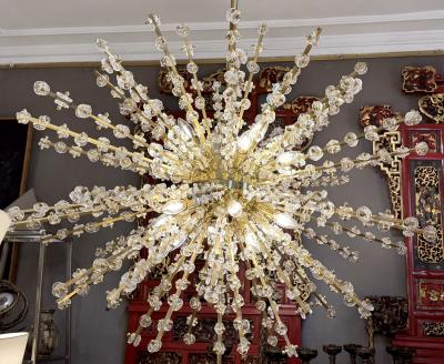 Large sputnik chandelier with glass flowers Venice Italy circa 2000 2010