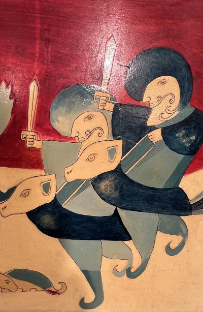 Large surrealist collage Belgium 1945