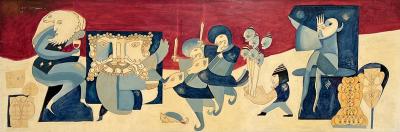 Large surrealist collage Belgium 1945