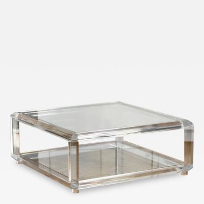 Large transparent coffee table Italy 1970