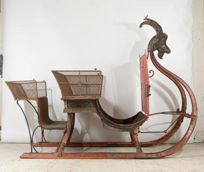 Large troika sleigh for horse France circa 1870