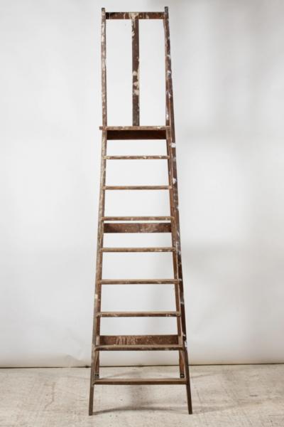 Large wooden library staircase France circa 1930 1940