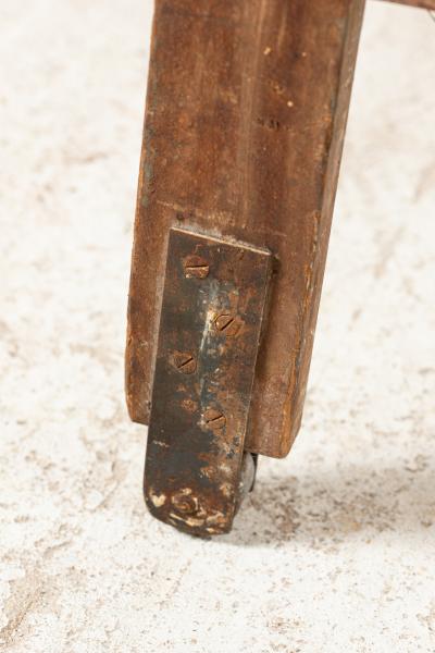 Large wooden library staircase France circa 1930 1940