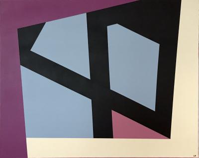 Larry Bentley Criss Cross 2022 Geometric Abstract Painting