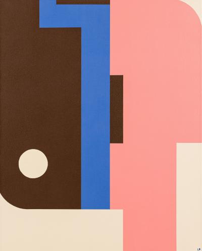 Larry Bentley Larry Bentley Contemporary Abstract Framed Acrylic on Canvas Painting Titled 