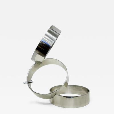 Larry Mohr Vintage Larry Mohr Post modern Orbits Rings Sculpture in Chrome