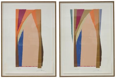 Larry Zox Larry Zox Bonac I II Abstract Expressionist Screenprint by Larry Zox 1981