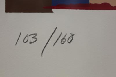 Larry Zox Larry Zox Bonac I II Abstract Expressionist Screenprint by Larry Zox 1981