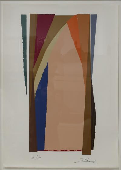 Larry Zox Larry Zox Bonac I II Abstract Expressionist Screenprint by Larry Zox 1981