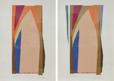 Larry Zox Larry Zox Bonac I II Abstract Expressionist Screenprint by Larry Zox 1981
