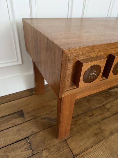 Lars Goran Nilsson Wood cube Enamel Console by Lars G ran Nilsson for Glas Tr Sweden 1960s