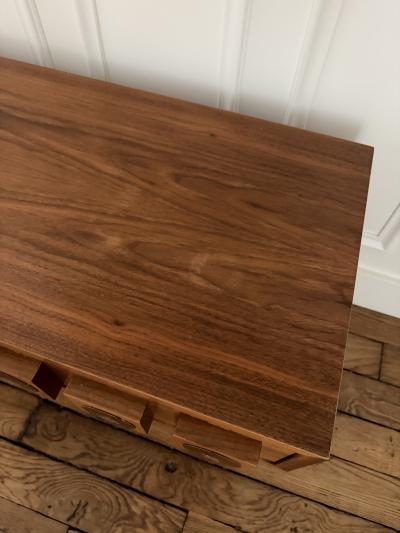 Lars Goran Nilsson Wood cube Enamel Console by Lars G ran Nilsson for Glas Tr Sweden 1960s