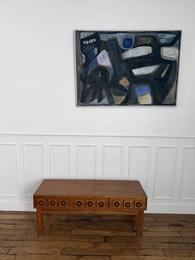 Lars Goran Nilsson Wood cube Enamel Console by Lars G ran Nilsson for Glas Tr Sweden 1960s