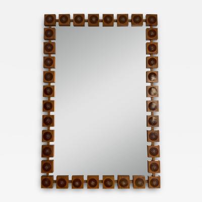 Lars Goran Nilsson Wood cube Enamel Mirror by Lars G ran Nilsson for Glas Tr Sweden 1960s