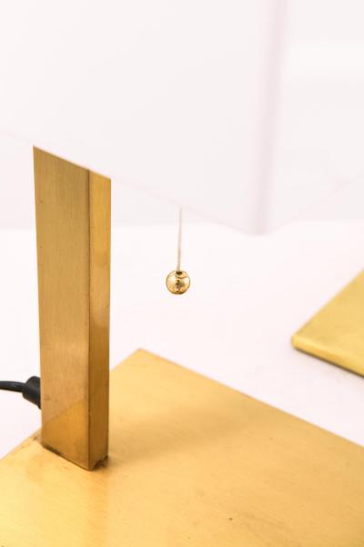Lars Gunnar Nordstr m Pair of Table Lamps in Brass and Plastic by Lars Gunnar Nordstr m 1960s