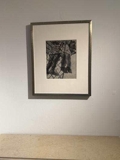 Laszlo Moholy Nagy Vintage Heliogravure Print of Children Bauhaus Style 1931 Framed