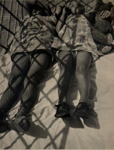 Laszlo Moholy Nagy Vintage Heliogravure Print of Children Bauhaus Style 1931 Framed