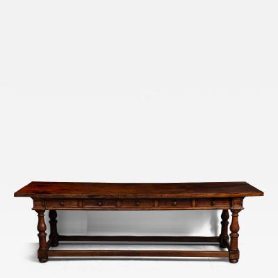 Late 17th C Tuscan Walnut Console Table Italy