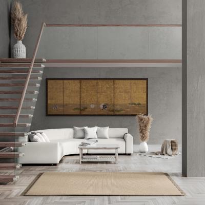 Late 17th Century Japanese Screen Puppy and Kittens on Gold Leaf 