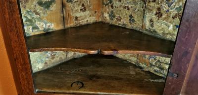 Late 18C English Regency Corner Wall Cabinet