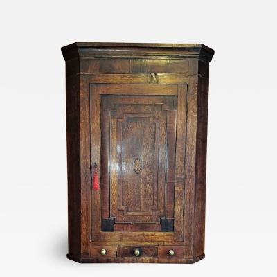 Late 18C English Regency Corner Wall Cabinet