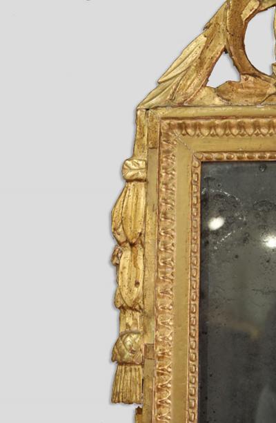 Late 18th C French Gilt Marriage Mirror
