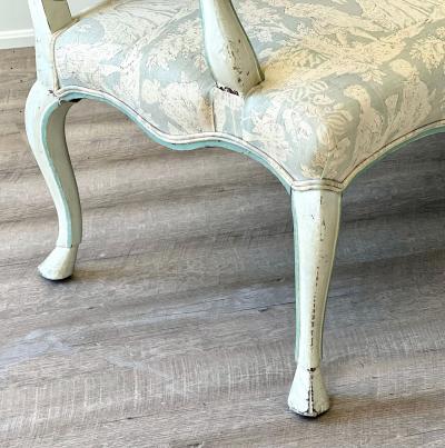 Late 18th C Swedish Rococo Painted Banquette