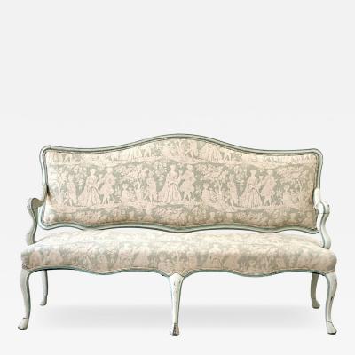 Late 18th C Swedish Rococo Painted Banquette